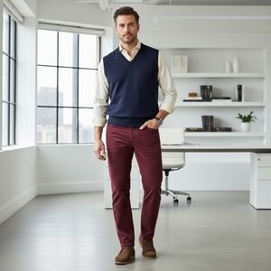 Teleria Zed Cobra F19 Zip Vino Red Corduroy Pants Size 34